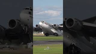 Boeing C17 Globemaster III from Qatar Emiri Air Force A7MAB departure at RAF Fairford RIAT 2024 [upl. by Fugere]