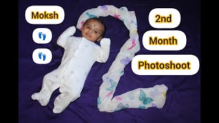 2nd month baby photoshoot idea at home  Baby photoshoot idea  monthly baby photoshoot idea at home [upl. by Schug]