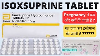 Isoxsuprine hydrochloride tablets ip 10mg in hindi  Isoxsuprine tablet use in pregnancy [upl. by Narot747]