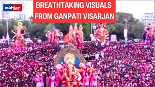 Ganpati Visarjan 2024 Watch breathtaking visuals of Ganpati immersion in Mumbai [upl. by Brouwer941]