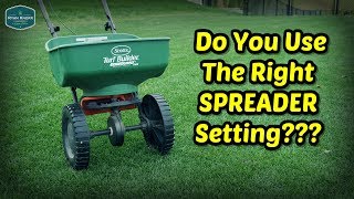 Fertilizer Spreader Settings  How To Calibrate Spreader For Milorganite and Other Fertilizers [upl. by Namlak]