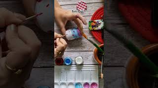 Painting on a bottle painting bottleart viralvideo video easy craft [upl. by Iruam]