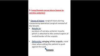 Nerve Injuries  Long Thorcic Axillary and Musculocutaneous Nerve Injuries  Dr Ahmed Farid [upl. by Cassilda624]