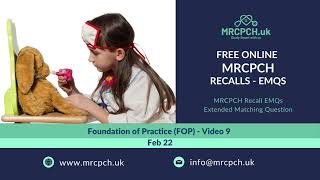 MRCPCH Recall Questions for FOP Part 1  Extended Matching Questions [upl. by Korwin]