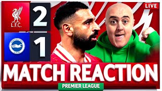 LIVERPOOL 21 BRIGHTON TOP OF THE LEAGUE Craigs LIVE Match Reaction [upl. by Graniah]