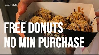 sharing aunty stuff  free donuts from lukumades [upl. by Seda530]