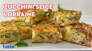 How to make zucchini slice Lorraine  tastecomau [upl. by Anelim503]