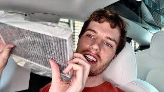 How to CHANGE TESLA Model 3Y Cabin Air Filter Its not THAT easy [upl. by Calista]