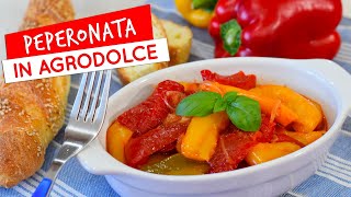 Peperonata in agrodolce alla siciliana ricetta facile e veloce [upl. by Asa]