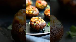 Stuffed Mushrooms in Air Fryer shorts [upl. by Acnalb]