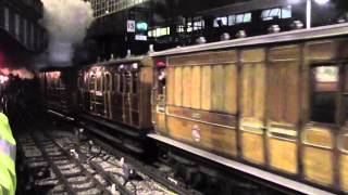 Metropolitan Locomotive No1 departs Edgware Road with 150th anniversary train [upl. by Htiderem231]