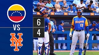 Resumen Venezuela vs Mets  Juegos de preparación 9mar [upl. by Annatnom249]