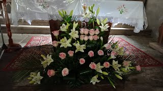 🌸🌷Tips y tutoriales de floristería para principiantes Arreglo floral de altar para iglesia🌸🌷 [upl. by Aihsena]