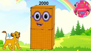 Numberblocks Comparison 1 to 10 15 vs 1000 10000 15000 Numberblocks Standing Tall [upl. by Amadas]