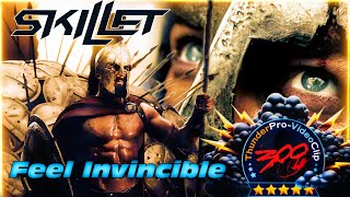 SKILLET  Feel Invincible • Troy  300 Rise of an Empire [upl. by Atinnor]