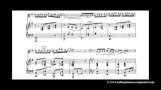 Humoresque  Dvořák  piano accompaniment for violin or flute [upl. by Nalek]