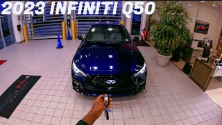 2023 INFINITI Q50 REVIEW AND NIGHT POV TEST DRIVE [upl. by Colvert]