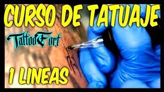 COMO APRENDER A TATUAR  LINEAS  Leccion 1  TATTOO  tattoo fort✅ [upl. by Yam]