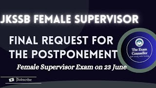 My Final Request For the Postponement Request of Supervisor Exam as it overlaps with IGNOU TEE 2024 [upl. by Eekcaj]