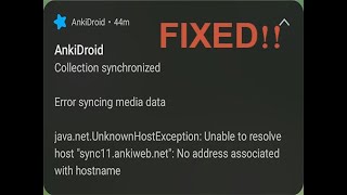 Ankidroid cant sync11 ankiweb java unknown [upl. by Laleb357]