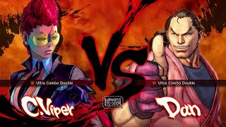 Ultra Street Fighter 4  C Viper Vs Dan Hardest [upl. by Attiuqaj652]