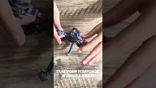 transforming scorponok In less than a minutetrasformers hasbrotoys [upl. by Vonni]