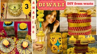 DIY Diwali Decoration Ideas3 Easy DIY From Wasteमार्केट जैसे महँगे आइटम्स घर में बनाएँHome Decor [upl. by Soigroeg806]