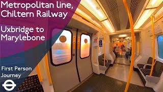 London Underground First Person Journey  Uxbridge to Marylebone via Harrow On The Hill [upl. by Stent]