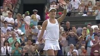 Eugenie Bouchard gets the win  Wimbledon 2014 [upl. by Ezarra102]