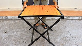 Ideas on how to make a smart folding table  Diy metal folding table [upl. by Akinet]