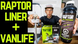 Raptor Liner Painting Our ENTIRE Sprinter Campervan [upl. by Chew]