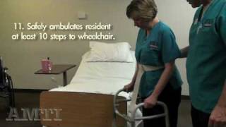 CNA Skills Ambulation with Walker [upl. by Ewold]