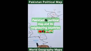 Pakistan 🇵🇰 political map pakistan pakistanmap pakistangeography gk shorts penpaperlogic786 [upl. by Ellerred144]