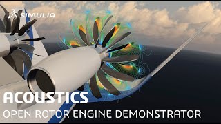 Open Rotor Engine Simulation  Aeroacoustics amp Aerodynamics  SIMULIA of Dassault Systèmes [upl. by Htebaile]