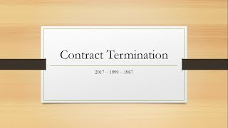 016 The FIDIC Red Books  Contract Termination [upl. by Uv]