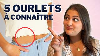 5 Types ourlets à maîtriser facilement quand on débute en couture [upl. by Ranson]