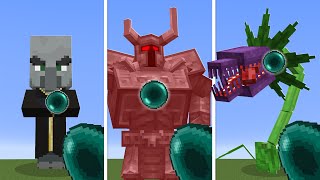 whats inside All Minecraft Bosses whats inside the mowzies mobs  compilation [upl. by Tengler]