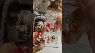 Christmas nailpressonnails pressonnailbusiness christmasnails handmadenails fyp nailsoftiktok [upl. by Aikym410]