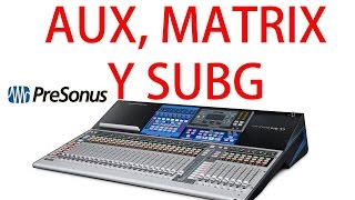 STUDIOLIVE 32español FLEX MIX aux matrix y subgrupos [upl. by Thomasine712]