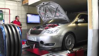 Toyota Corolla T Sport Stage 2 cams 2zz det3 Rolling Road Dyno [upl. by Cirone346]