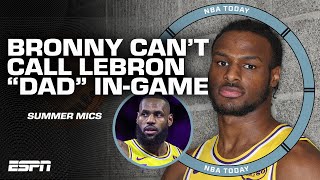 Bronny James isnt allowed to call LeBron Dad in the workplace 🤣  NBA Today [upl. by Toth360]