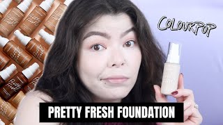 COLOURPOP NEW PRETTY FRESH FOUNDATION  8HR Wear Test  Mikilea [upl. by Eelrahs]