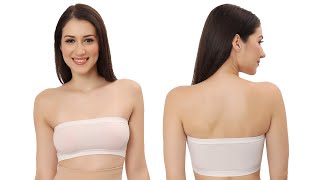 Fabluk® FlexiFit Nylon Spandex Tube Sports Bra  Seamless NonPadded WireFree Comfort [upl. by Liv]