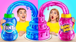 Pink VS Blue Cake Decorating Challenge  Funny Moments by Multi DO Challenge [upl. by Brandi]