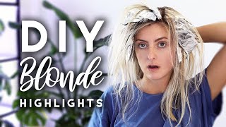 DIY Blonde Hair At Home  Foiling and bleaching my hair [upl. by Krigsman]