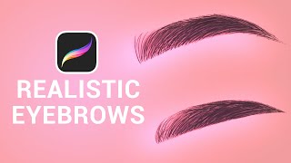 Draw Realistic Eyebrows in Procreate  Quick Tutorial [upl. by Egroeg]