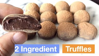 Easy Condensed Milk CHOCOLATE TRUFFLES 2 ingredients〜Dessert Wizard [upl. by Auohs]