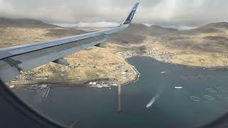 Vágar Airport FAEEKVG Approach of Flight RC 425 from Paris CDG A320Neo [upl. by Herwin]