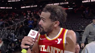 Trae Young taunts Knicks fans after the game quotTake y’all ass home” 😂 [upl. by Lattonia]