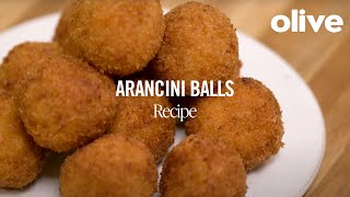 Arancini Balls Recipe  Olive [upl. by Luaped]